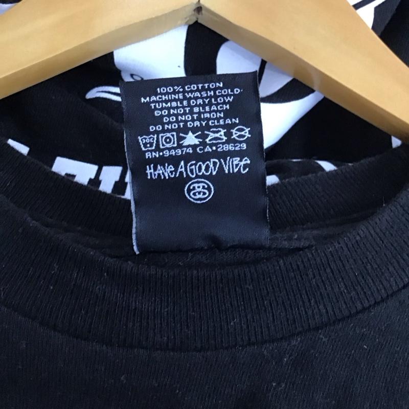 ステューシー STUSSY Tシャツ 半袖 半袖カットソー 無地Tシャツ クルーネックカットソー bathingape 2010年 S プリント 黒 / ブラック / メンズ USED 古着 中古 10131529