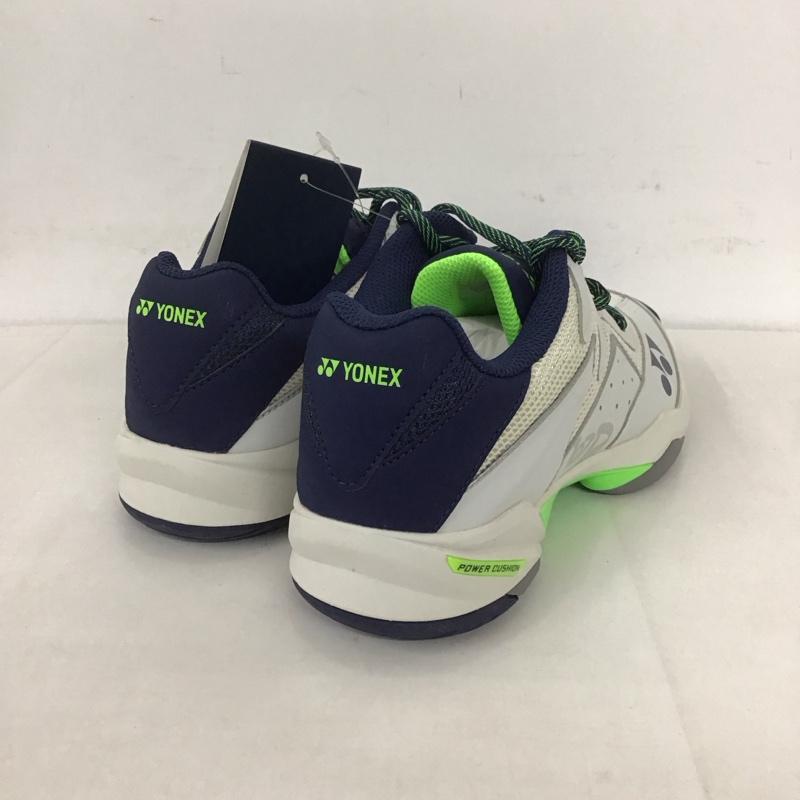 ヨネックス YONEX カジュアルシューズ カジュアルシューズ パワークッション 107D SHT107D テニスシューズ 24.5cm 無地 白 / ホワイト / X 紺 / ネイビー / レディース USED 古着 中古 10125822