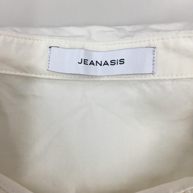 ジーナシス JEANASIS シャツ、ブラウス 七分袖 JS063695MC カットワークカラーショートSH ビッグカラー FREE 無地 アイボリー / アイボリー / レディース USED 古着 中古 10107451