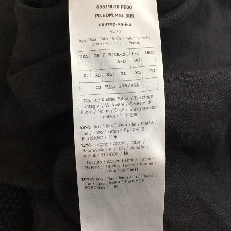 マックスアンドコー MAX&CO カットソー 半袖 コットンリネン XL 無地 黒 / ブラック /  レディース USED 古着 中古 10115002