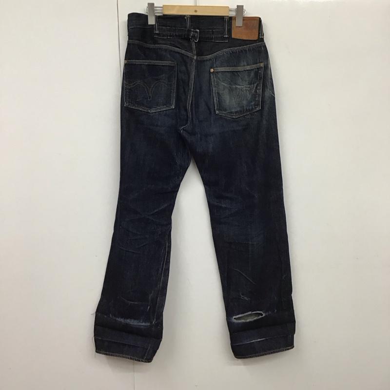 フェローズ Pherrow s パンツ デニム、ジーンズ デニムパンツ ワイドパンツ カジュアルパンツ 33インチ 無地 インディゴ / インディゴ / メンズ USED 古着 中古 10130995