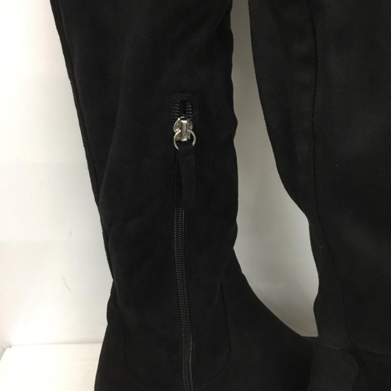 ザラベーシック ZARA BASIC ブーツ ニーハイブーツ 6060 301 040 ストレッチロングブーツ EU39 無地 黒 / ブラック / レディース USED 古着 中古 10131042