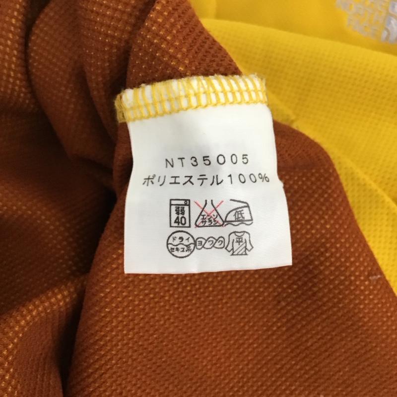 ザノースフェイス THE NORTH FACE カットソー 長袖 長袖カットソー ジップアップネックカットソー スタンドカラー M ロゴ、文字 黄 / イエロー / メンズ USED 古着 中古 10130472