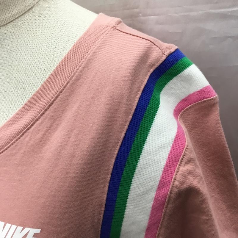 ナイキ NIKE Tシャツ 半袖 DJ1118-685 Vネック スポーツウェア M ロゴ、文字 桃 / ピンク / レディース USED 古着 中古 10115551