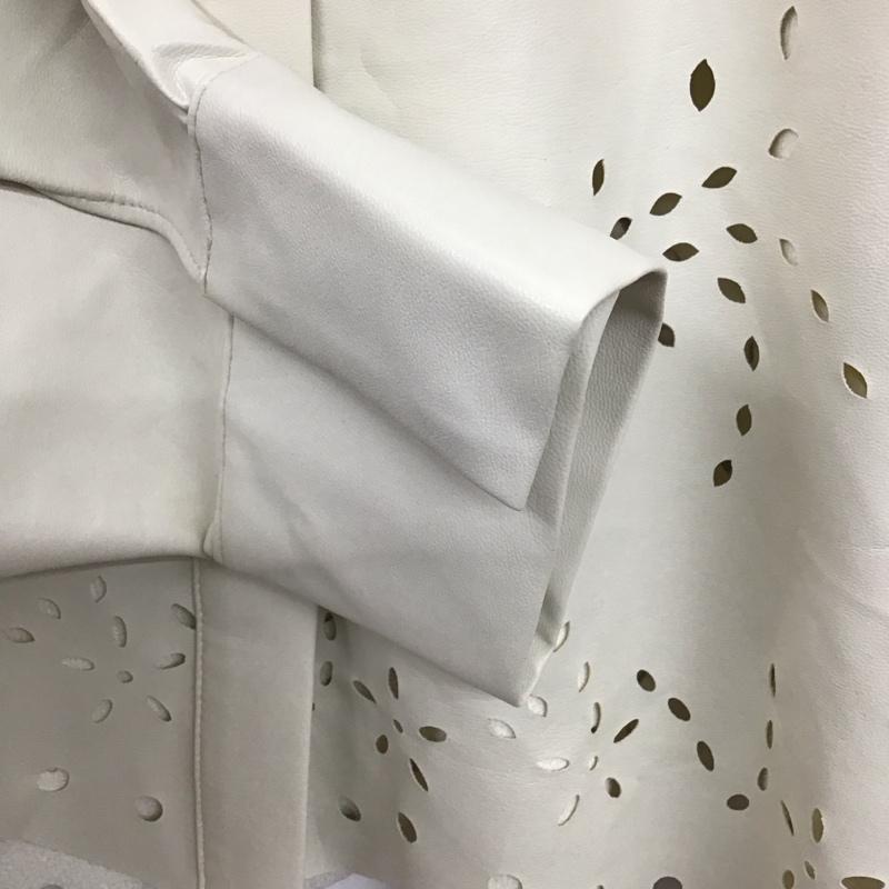 ザラ ZARA ジャケット、上着 ジャケット、ブレザー 7969/048/052 フェイクレザー上着 M 無地 オフホワイト / オフホワイト / レディース USED 古着 中古 10136620