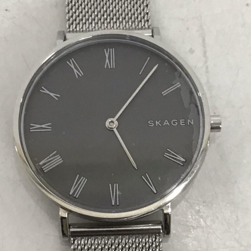 スカーゲン SKAGEN 腕時計 アナログ(クォーツ式) SKW2677 メッシュ 箱有 ロゴ、文字 銀 / シルバー / レディース USED 古着 中古 10134113