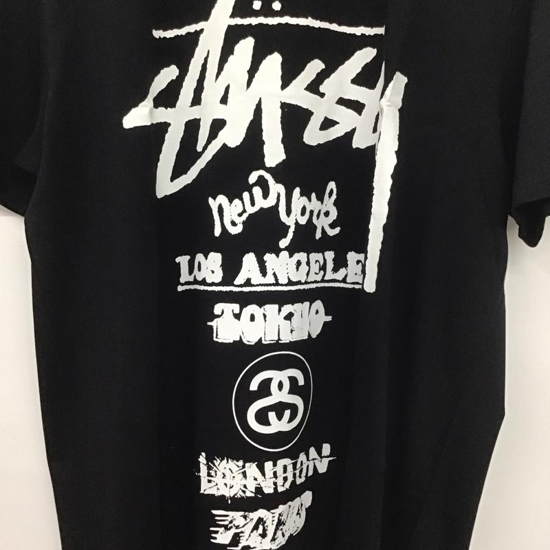 ステューシー STUSSY Tシャツ 半袖 半袖カットソー プリントTシャツ クルーネックカットソー L プリント 黒 / ブラック / メンズ USED 古着 中古 10138439