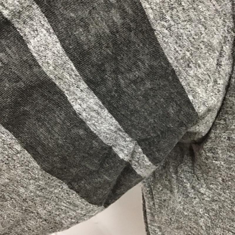 アメリカーナ AMERICANA カットソー 長袖 FOOT BALL TEE 後ろVネック丸胴 ワンポイント 灰 / グレー / レディース USED 古着 中古 10122465