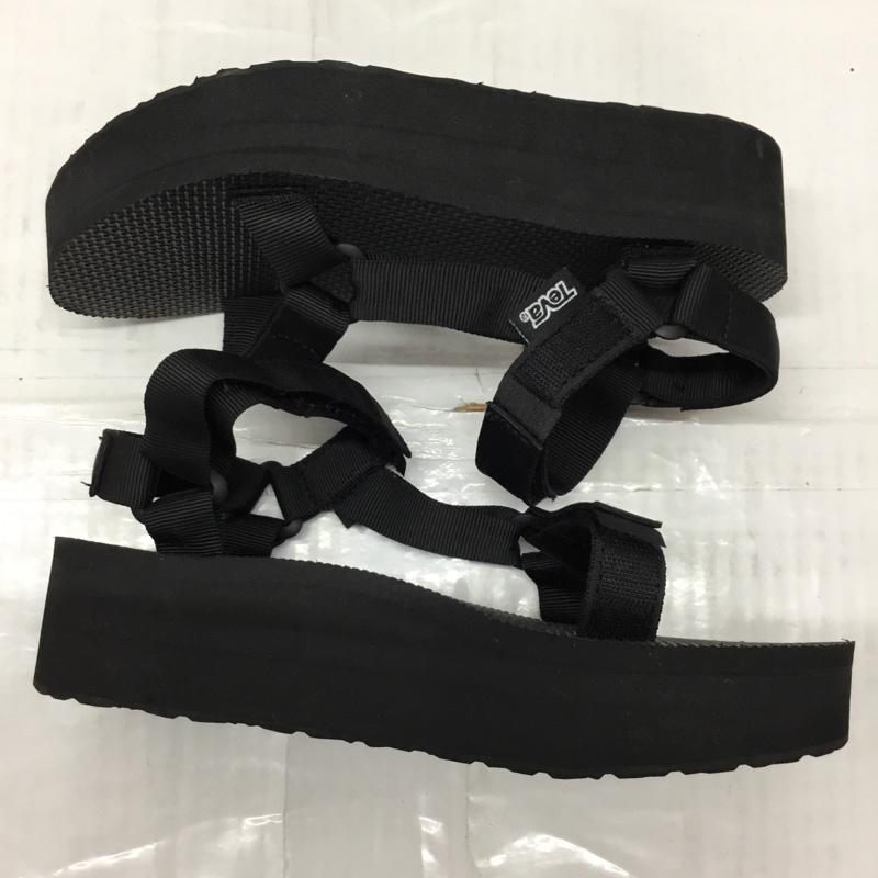 テバ Teva サンダル サンダル 1008844 FLATFORM UNIVERSAL 厚底サンダル 25cm 25.0cm ロゴ、文字 黒 / ブラック / レディース USED 古着 中古 10107591