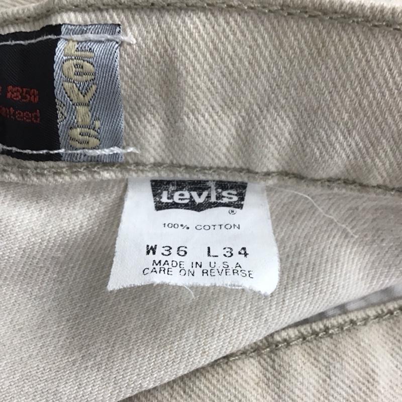 リーバイストラウスアンドコー Levi Strauss & co. パンツ デニム、ジーンズ デニムパンツ ワイドパンツ カジュアルパンツ ストレッチパンツ 36インチ ロゴ、文字 ベージュ / ベージュ / メンズ USED 古着 中古 10149295