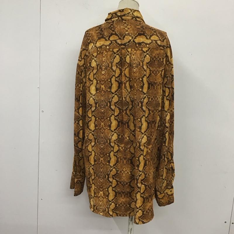 ザラ ZARA シャツ、ブラウス 長袖 8091 710 038 M ヘビ柄 茶 / ブラウン / レディース USED 古着 中古 10109408