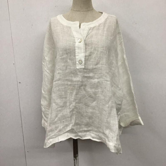 ザラ ZARA カットソー 長袖 4786 257 251 リネンシャツ M 無地 白 / ホワイト /  レディース USED 古着 中古 10108152
