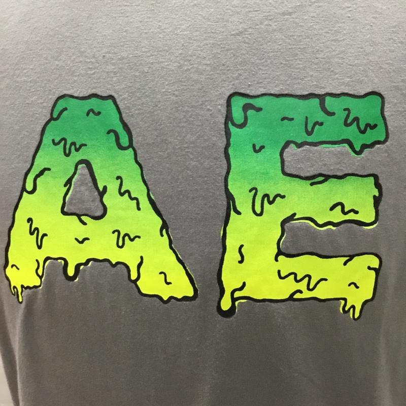アメリカンイーグル AMERICANEAGLE Tシャツ 半袖 半袖カットソー プリントTシャツ クルーネックカットソー XS プリント 灰 / グレー /  メンズ USED 古着 中古 10109000