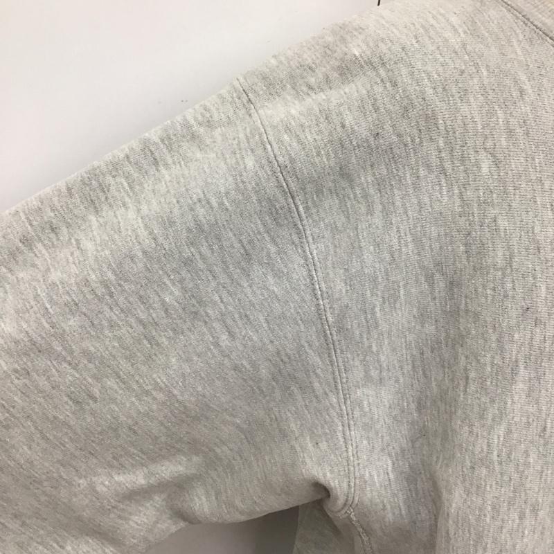 チャンピオン Champion トレーナー 長袖 長袖トレーナー スウェット クルーネック リブスウェットカットソー XL ロゴ、文字 X 刺繍 灰 / グレー / メンズ USED 古着 中古 10110394