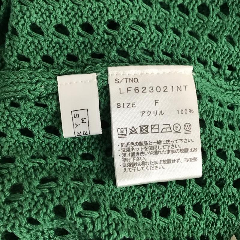 ローリーズファーム LOWRYS FARM ニット、セーター 長袖 LF623021NT メッシュ FREE 無地 緑 / グリーン / レディース USED 古着 中古 10122080