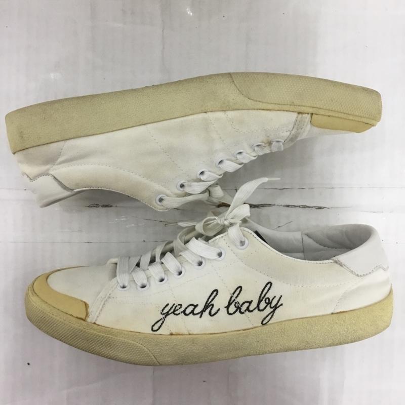 サンローラン SAINTLAURENT スニーカー スニーカー Yeah Baby 刺繍 箱有 ロゴ、文字 白 / ホワイト / メンズ USED 古着 中古 10123815