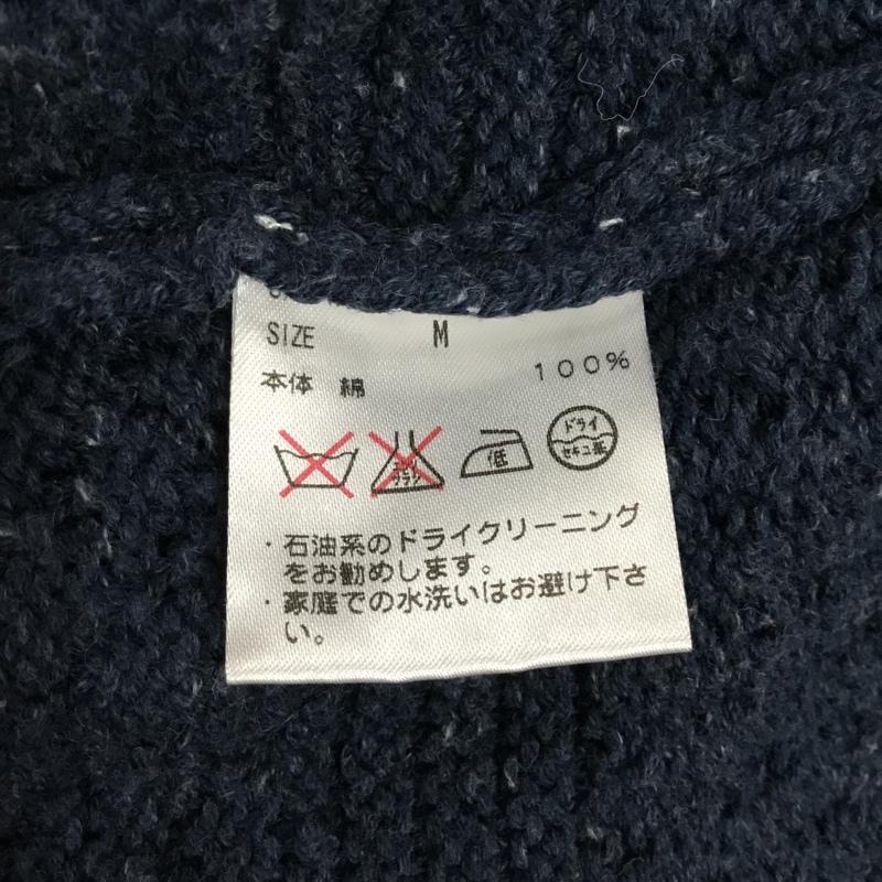 レイジブルー RAGEBLUE ニット、セーター 長袖 長袖ニットカットソー ニット セーター クルーネックニット M 無地 紺 / ネイビー / メンズ USED 古着 中古 10109440