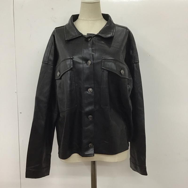 ザラ ZARA ジャケット、上着 ジャケット、ブレザー 2969 275 800 フェイクレザー M 無地 黒 / ブラック / レディース USED 古着 中古 10112630