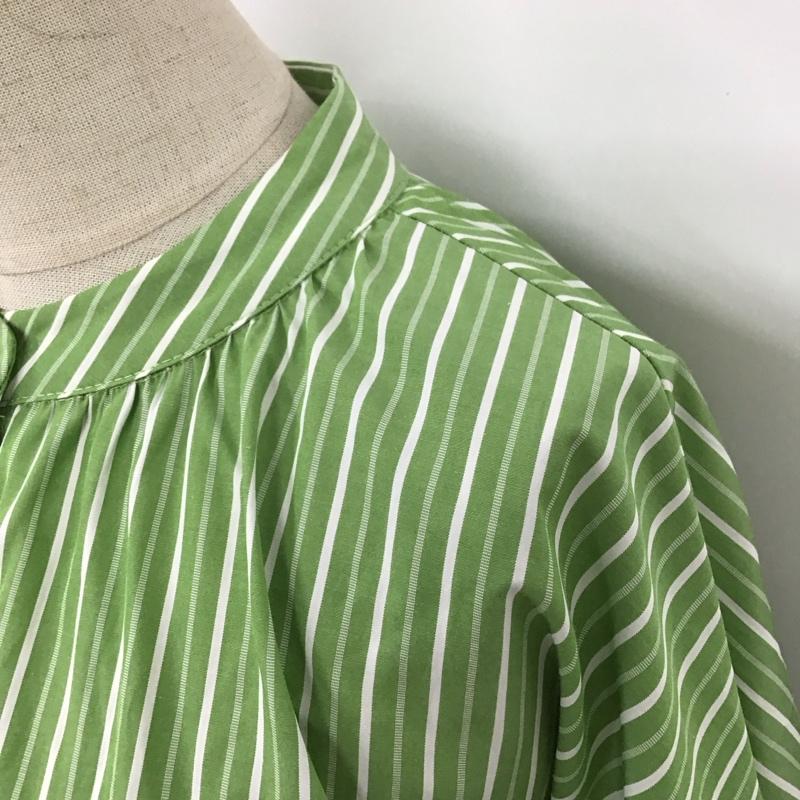 ティティベイト titivate シャツ、ブラウス 長袖 S ストライプ 薄緑 / ライトグリーン / レディース USED 古着 中古 10121373