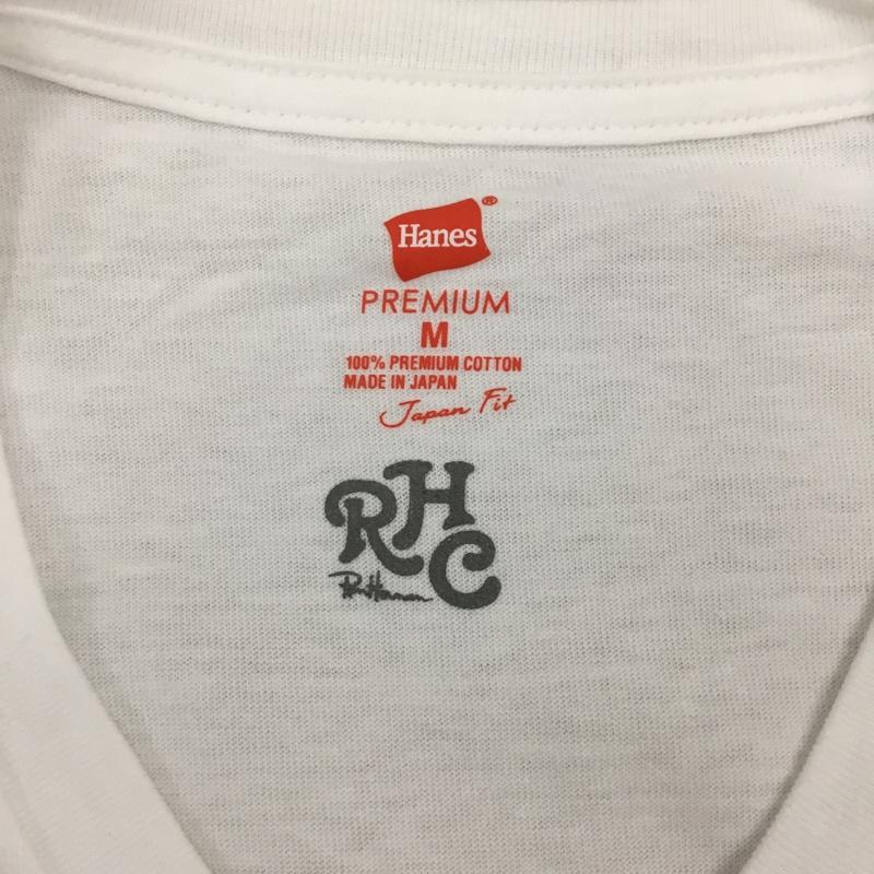 ヘインズ HANES Tシャツ 半袖 半袖カットソー プリントTシャツ クルーネックカットソー ロンハーマン M 無地 白 / ホワイト /  メンズ USED 古着 中古 10113302