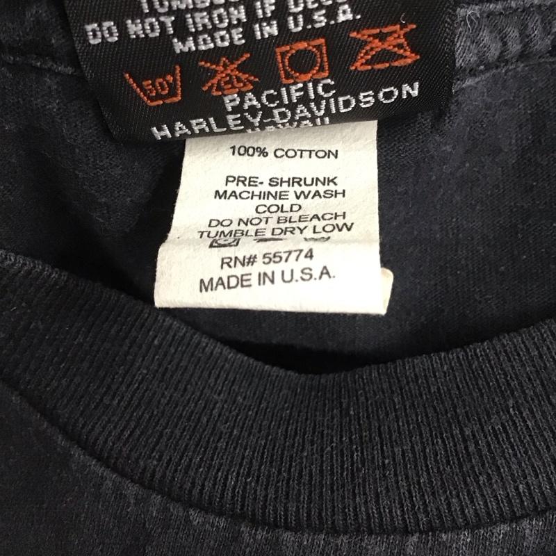 ハーレーダビッドソン Harley-Davidson Tシャツ 半袖 半袖カットソー プリントTシャツ クルーネックカットソー M プリント 黒 / ブラック /  メンズ USED 古着 中古 10111112