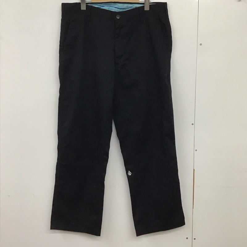 ボルコム VOLCOM パンツ チノパン チノパン ワイドパンツ カジュアルパンツ 33インチ 無地 黒 / ブラック / メンズ USED 古着 中古 10133199