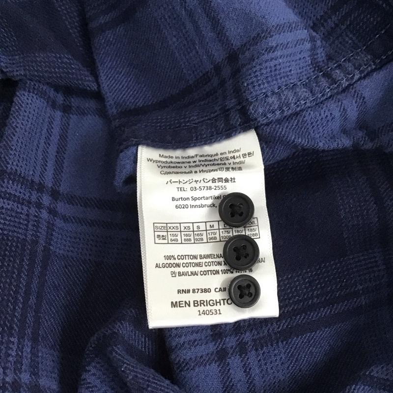 バートン BURTON シャツ、ブラウス 長袖 長袖シャツ チェックシャツ カラーシャツ M チェック 青 / ブルー / メンズ USED 古着 中古 10145312