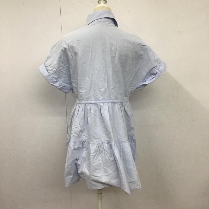ザラ ZARA シャツ、ブラウス 半袖 半袖シャツ チュニック フレアシャツ XS 無地 水色 / ライトブルー / レディース USED 古着 中古 10126932