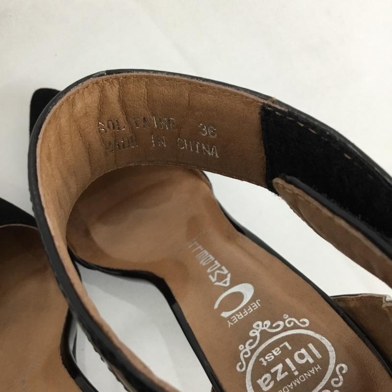 ジェフリーキャンベル Jeffrey Campbell パンプス パンプス FJF1729 SOLITAIRE ピンヒール ハイヒール ストラップ 36 箱有 無地 黒 / ブラック / レディース USED 古着 中古 10122819