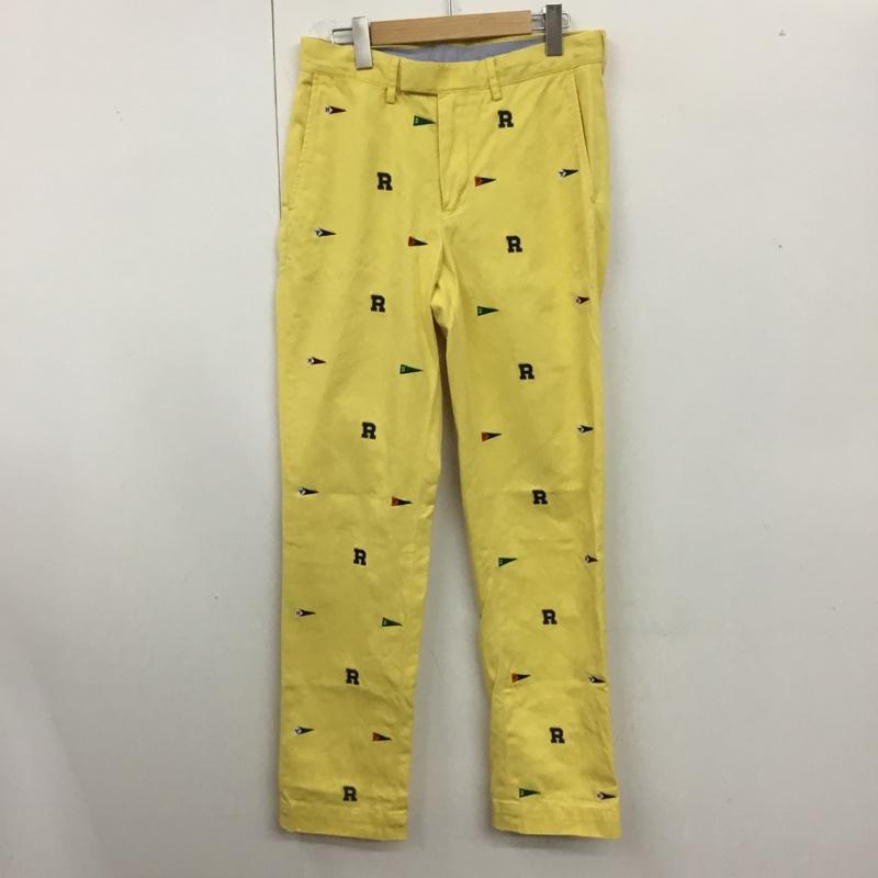 ラグビー RUGBY パンツ チノパン チノパン カジュアルパンツ ワイドパンツ ストレートパンツ 28インチ ロゴ、文字 黄 / イエロー /  メンズ USED 古着 中古 10120947