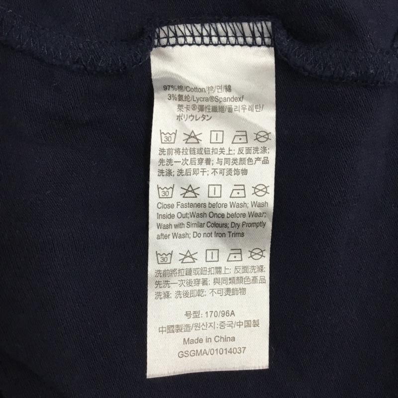 ジョルダーノ GIORDANO ポロシャツ 半袖 刺繍 M ワンポイント 紺 / ネイビー / メンズ USED 古着 中古 10119302