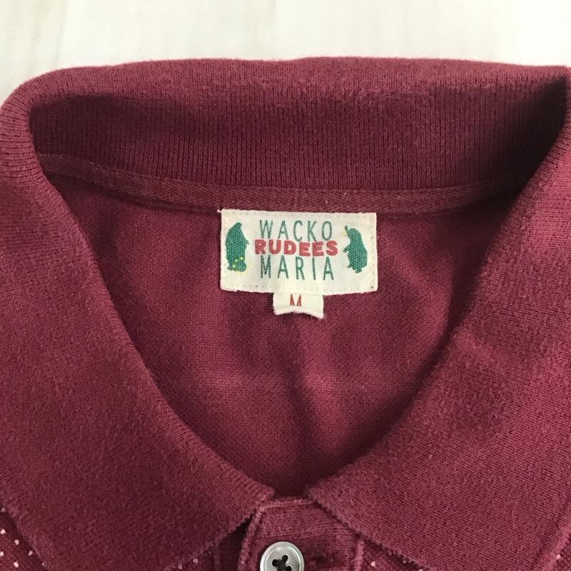 ワコマリア WACKO MARIA ポロシャツ 半袖 半袖ポロシャツ カラーシャツ 半袖カットソー M ドット えんじ / ワインレッド /  メンズ USED 古着 中古 10113111