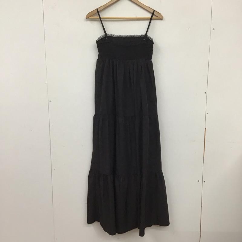 ザラ ZARA ワンピース ロングスカート キャミソールロングワンピース フレアスカート XS 無地 黒 / ブラック / レディース USED 古着 中古 10136028