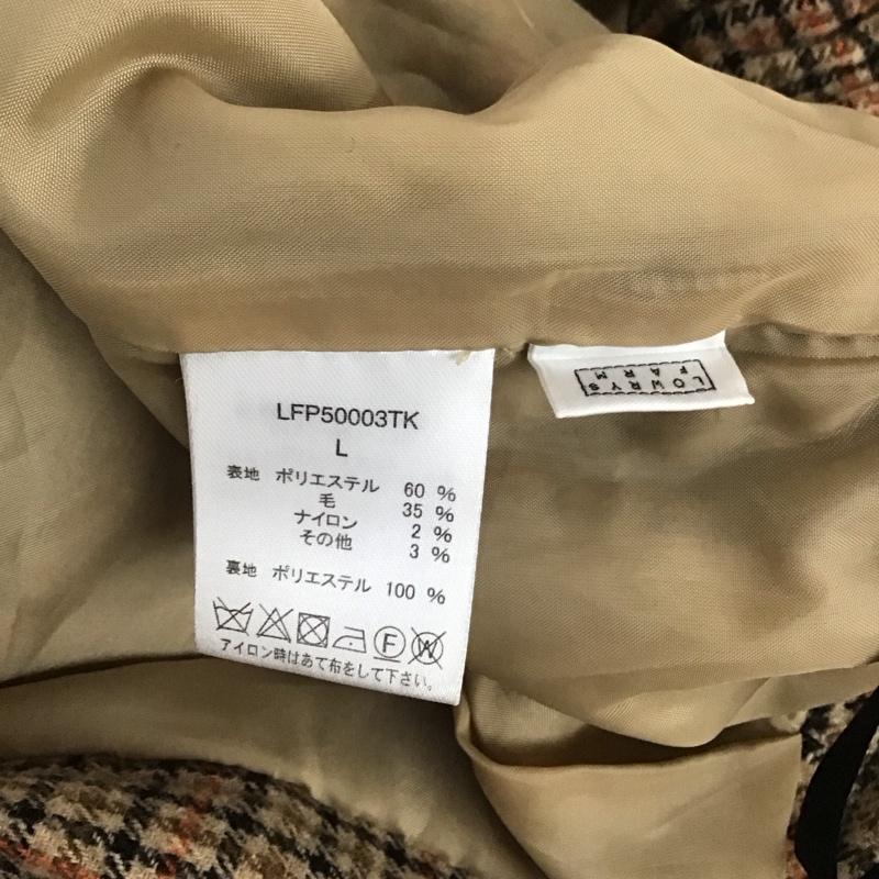 ローリーズファーム LOWRYS FARM スカート ロングスカート LFP50003TK バックスリット L チェック 茶 / ブラウン / X 黒 / ブラック / X 橙 / オレンジ / レディース USED 古着 中古 10107385