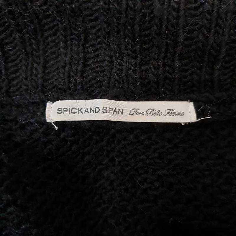 スピック&スパン Spick & Span カーディガン 七分袖 FREE 無地 黒 / ブラック / レディース USED 古着 中古 10008651