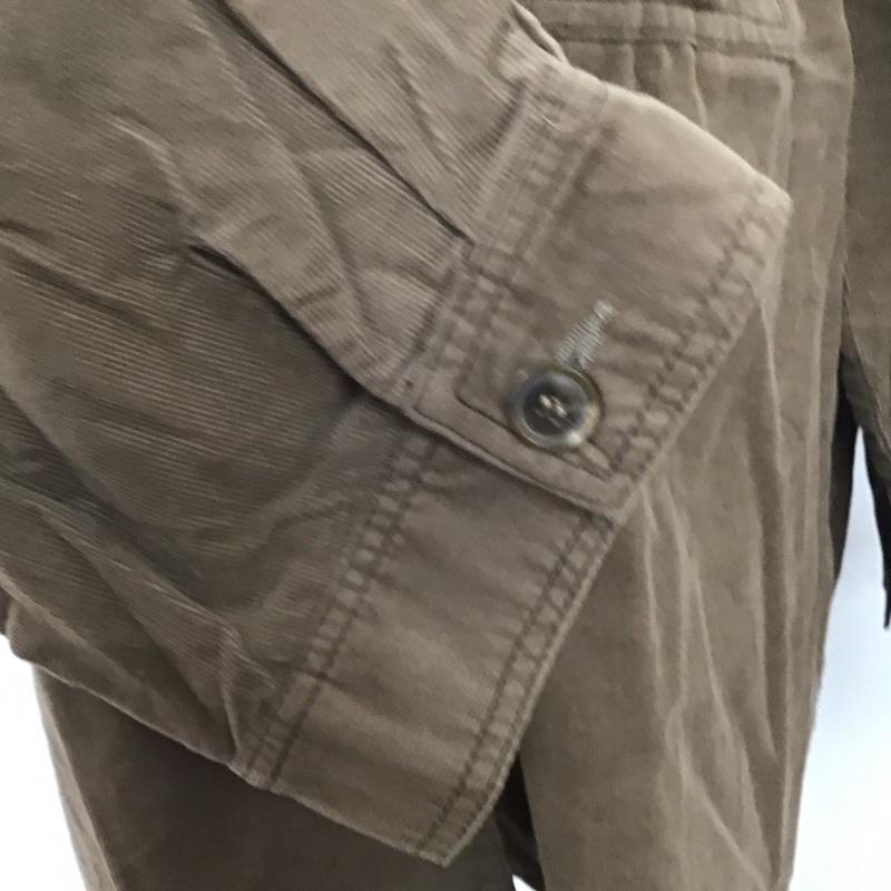 ダブルクローゼット w closet シャツ、ブラウス 長袖 303918 コーデュロイ 後ろリボン オープンカラーシャツ BIGシャツ FREE 無地 茶 / ブラウン / レディース USED 古着 中古 10108397