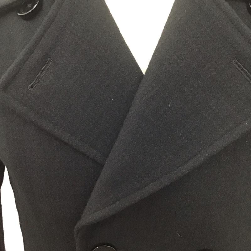 バーバリーブラックレーベル BURBERRY BLACK LABEL コート コート一般 ショートコート ピーコート アウター カラージャケット M 無地 黒 / ブラック / メンズ USED 古着 中古 10106697