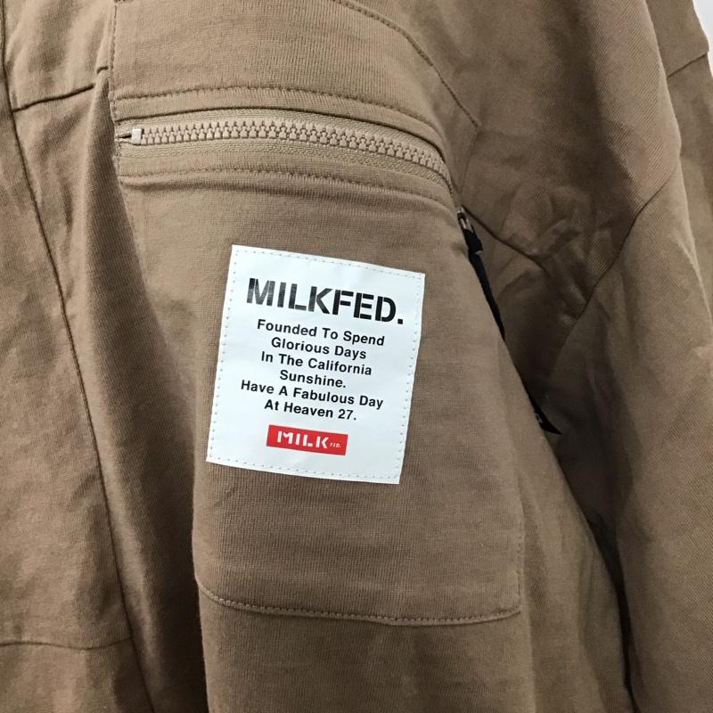 ミルクフェド MILKFED. Tシャツ 半袖 半袖カットソー プリントTシャツ クルーネックカットソー ロゴ、文字 茶 / ブラウン / レディース USED 古着 中古 10122501