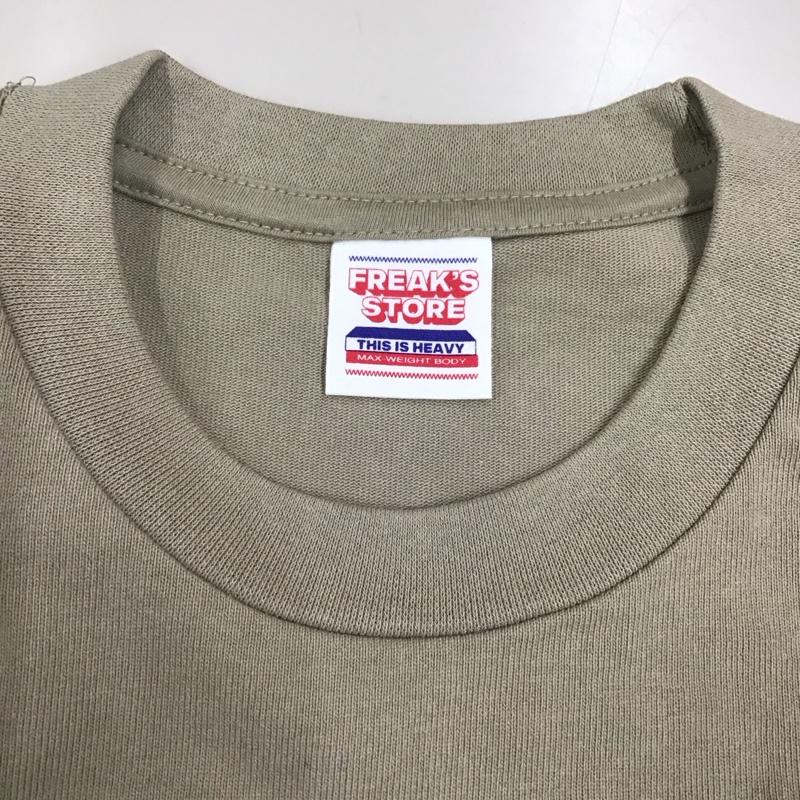 フリークスストア FREAK S STORE Tシャツ 半袖 212-1255 ヘビーウェイト クルーネック タグ付き L 無地 ベージュ / ベージュ / レディース USED 古着 中古 10122604