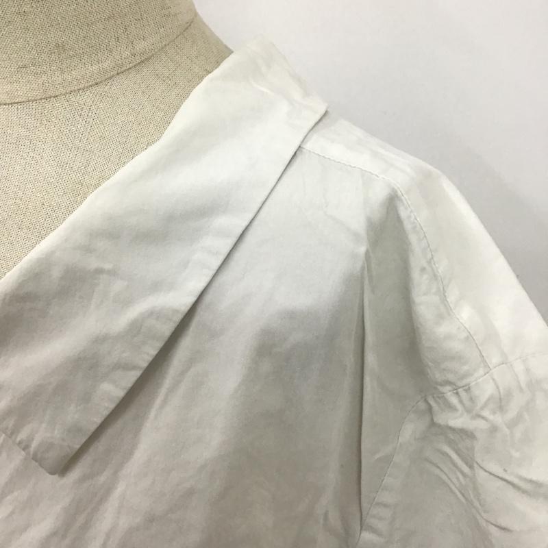 ザラ ZARA TRAFALUC シャツ、ブラウス 長袖 長袖シャツ カラーカジュアルシャツ パフスリーブカットソー M 無地 白 / ホワイト / レディース USED 古着 中古 10105946