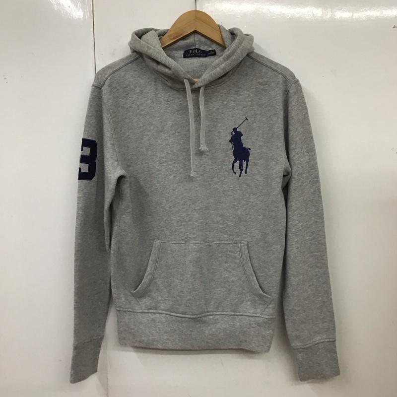 ポロラルフローレン POLO RALPH LAUREN パーカー 長袖 710585964001 長袖パーカー フード付きパーカー プリントスウェット トレーナー XS ロゴ、文字 灰 / グレー /  メンズ USED 古着 中古 10118602
