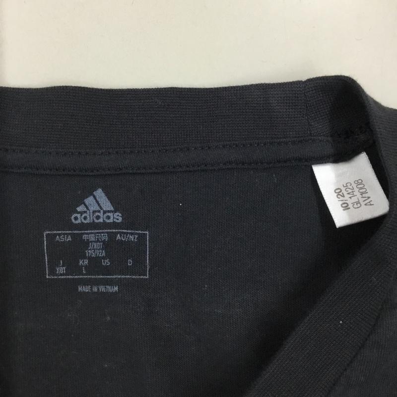 アディダス adidas ワンピース ひざ丈スカート gl1425 WESSDKワンピース 半袖カットソー スポーツウェア ロゴ、文字 黒 / ブラック / レディース USED 古着 中古 10113326