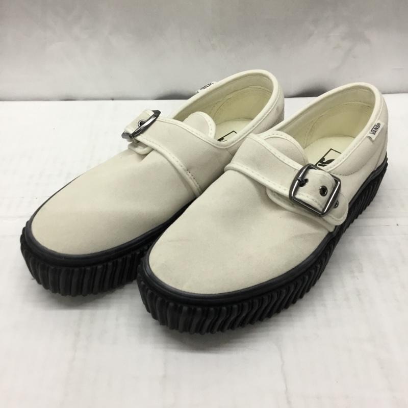 バンズ VANS スリッポン スリッポン 721356 CREEPER スニーカー ストラップ 厚底 23.5cm 23.5cm ロゴ、文字 白 / ホワイト / X 黒 / ブラック / レディース USED 古着 中古 10115046