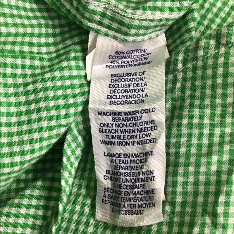 チャップス CHAPS シャツ、ブラウス 長袖 長袖シャツ カラーシャツ ポケットシャツ 長袖カットソー チェックシャツ L チェック 緑 / グリーン / メンズ USED 古着 中古 10118268