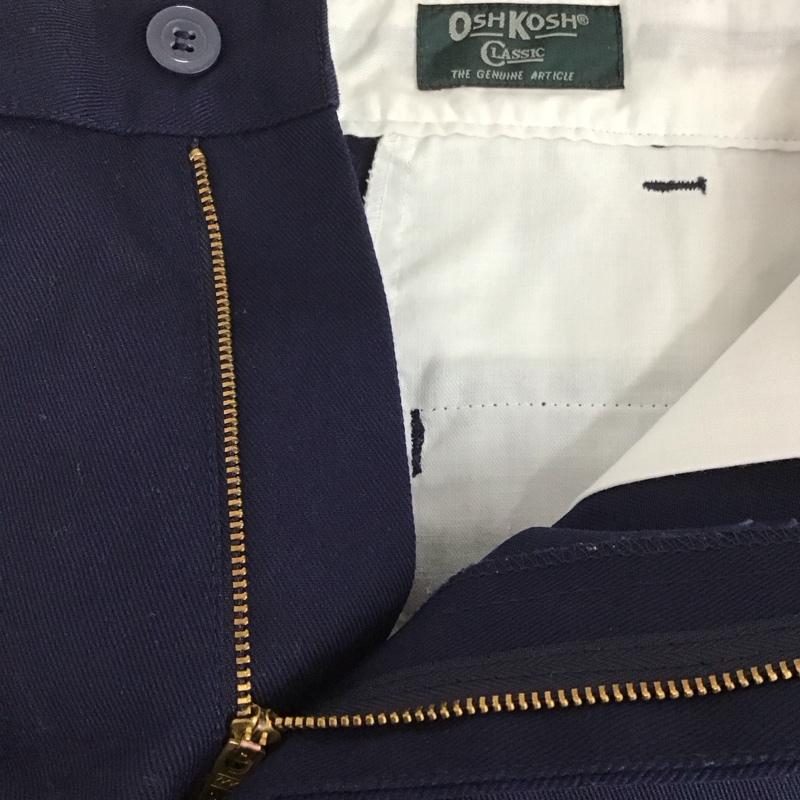 オシュコシュ OSHKOSH パンツ チノパン チノパン ワイドパンツ カジュアルパンツ 33インチ 無地 紺 / ネイビー /  メンズ USED 古着 中古 10125472