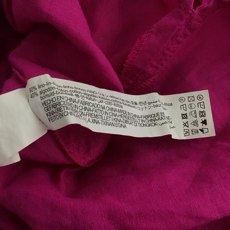 ザラ ZARA ワンピース ロングスカート L 無地 桃 / ピンク / X 紫 / パープル / レディース USED 古着 中古 10137479