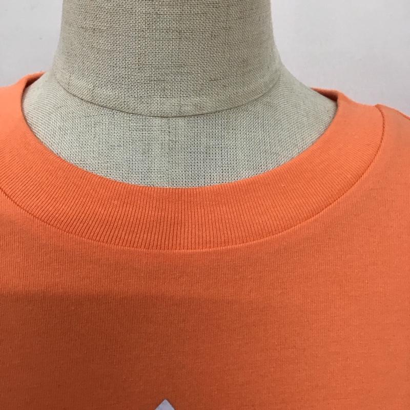 アディダス adidas Tシャツ 半袖 FM3295 TREFOIL TEE クルーネック L ロゴ、文字 橙 / オレンジ / レディース USED 古着 中古 10112139