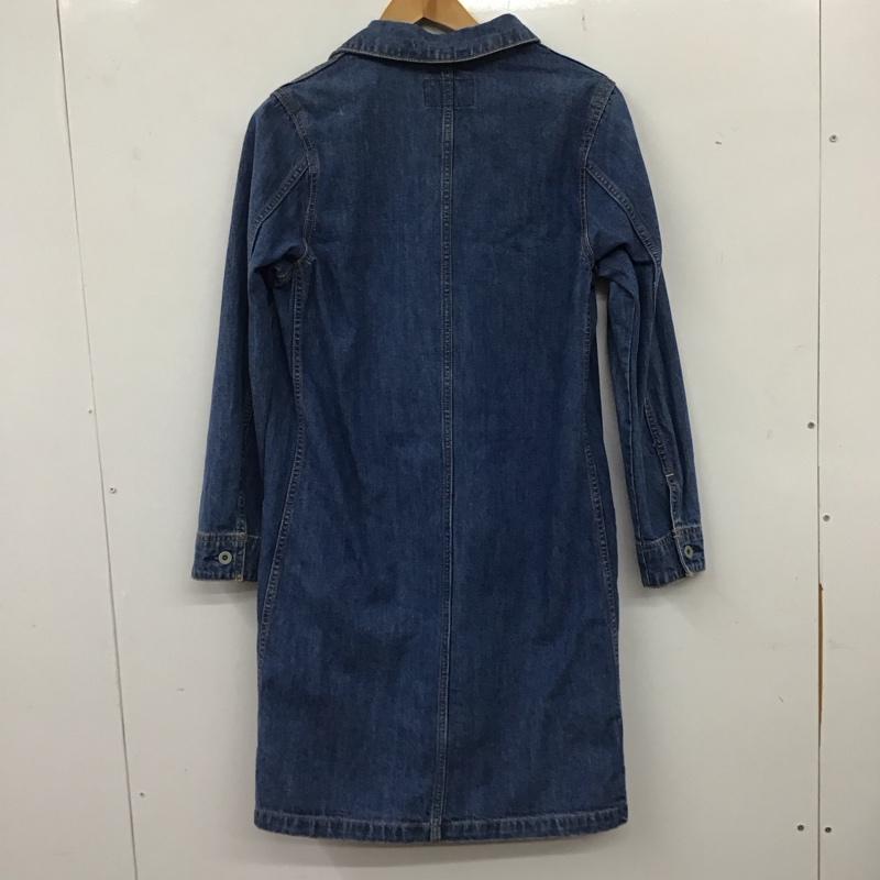 マウジー MOUSSY コート コート一般 0108SW11-0370 Denim teacher JK デニムチェスターコート FREE 無地 水色 / ライトブルー / レディース USED 古着 中古 10136934