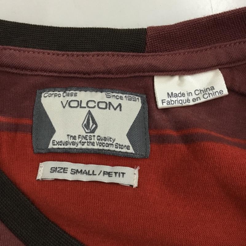 ボルコム VOLCOM Tシャツ 半袖 半袖カットソー プリントTシャツ クルーネックカットソー S ボーダー柄 マルチカラー / マルチカラー /  メンズ USED 古着 中古 10108980