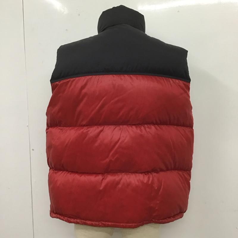 ウールリッチ WOOLRICH ベスト ベスト ベスト ダウンベスト アウター ジップアップジャケット L ロゴ、文字 黒 / ブラック / X 赤 / レッド / メンズ USED 古着 中古 10106728